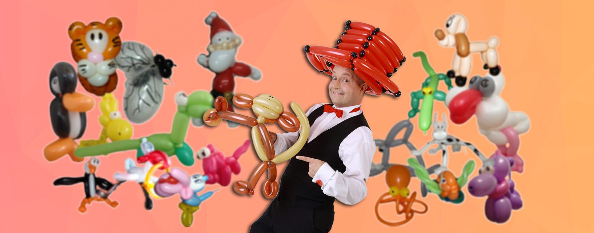 balloon artist - balloon animals and balloon hats for all kinds of events - major events, festival and company events.